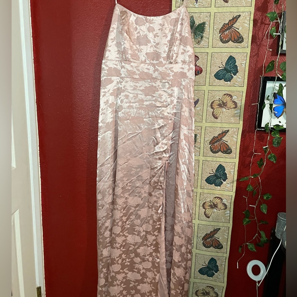 NWT Lulus Radiate Beauty Dusty Rose Maxi Dress
